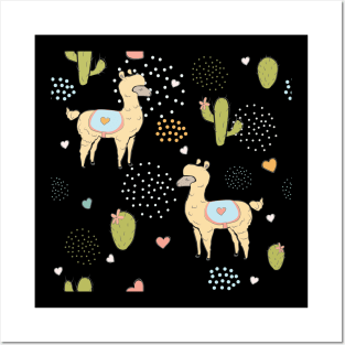 Whimsical Llama Posters and Art